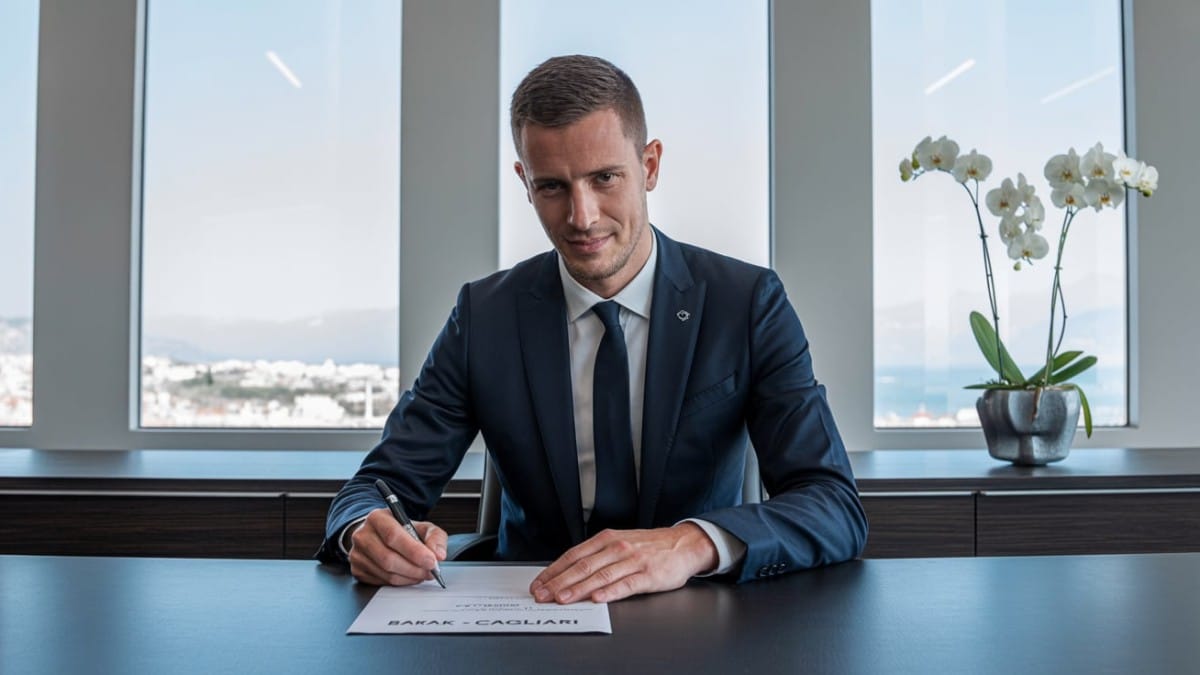 Joueur signant contrat