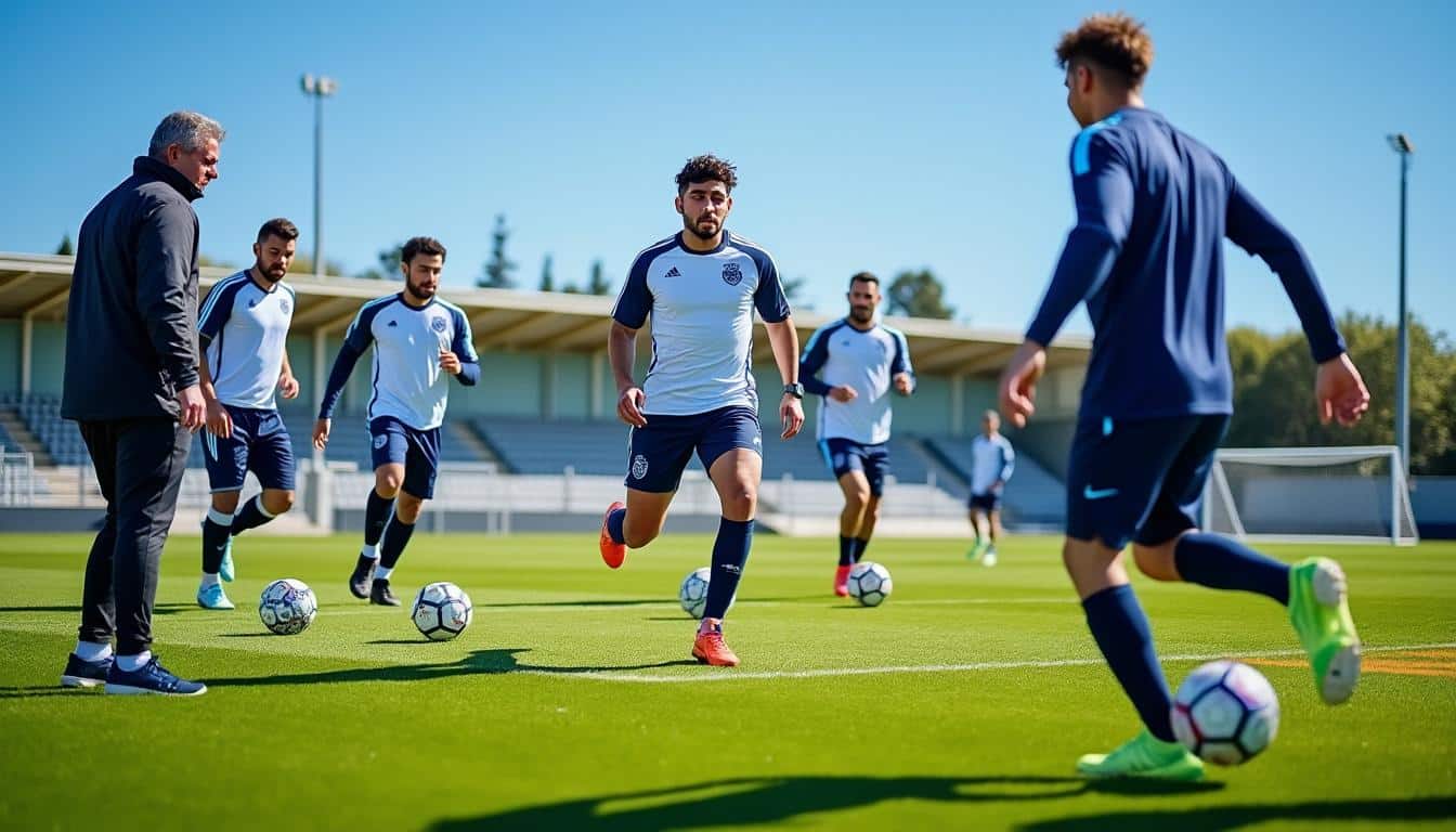 découvrez en vidéo l'entraînement intense des sables vendée football avant leur match crucial contre le stade rennais en coupe de france.
