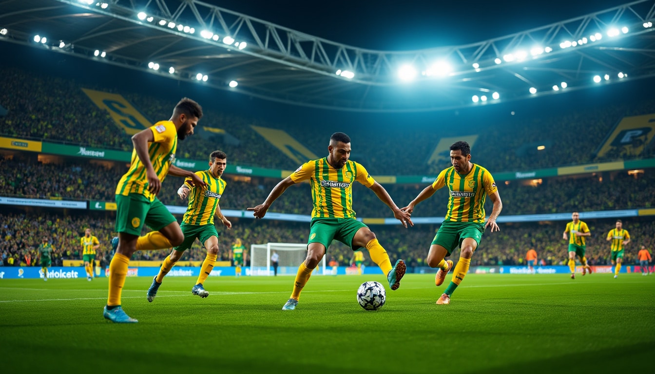 suivez l’actualité du fc nantes avec livefoot : résultats, calendrier, transferts et infos essentielles pour ne rien manquer des canaris.